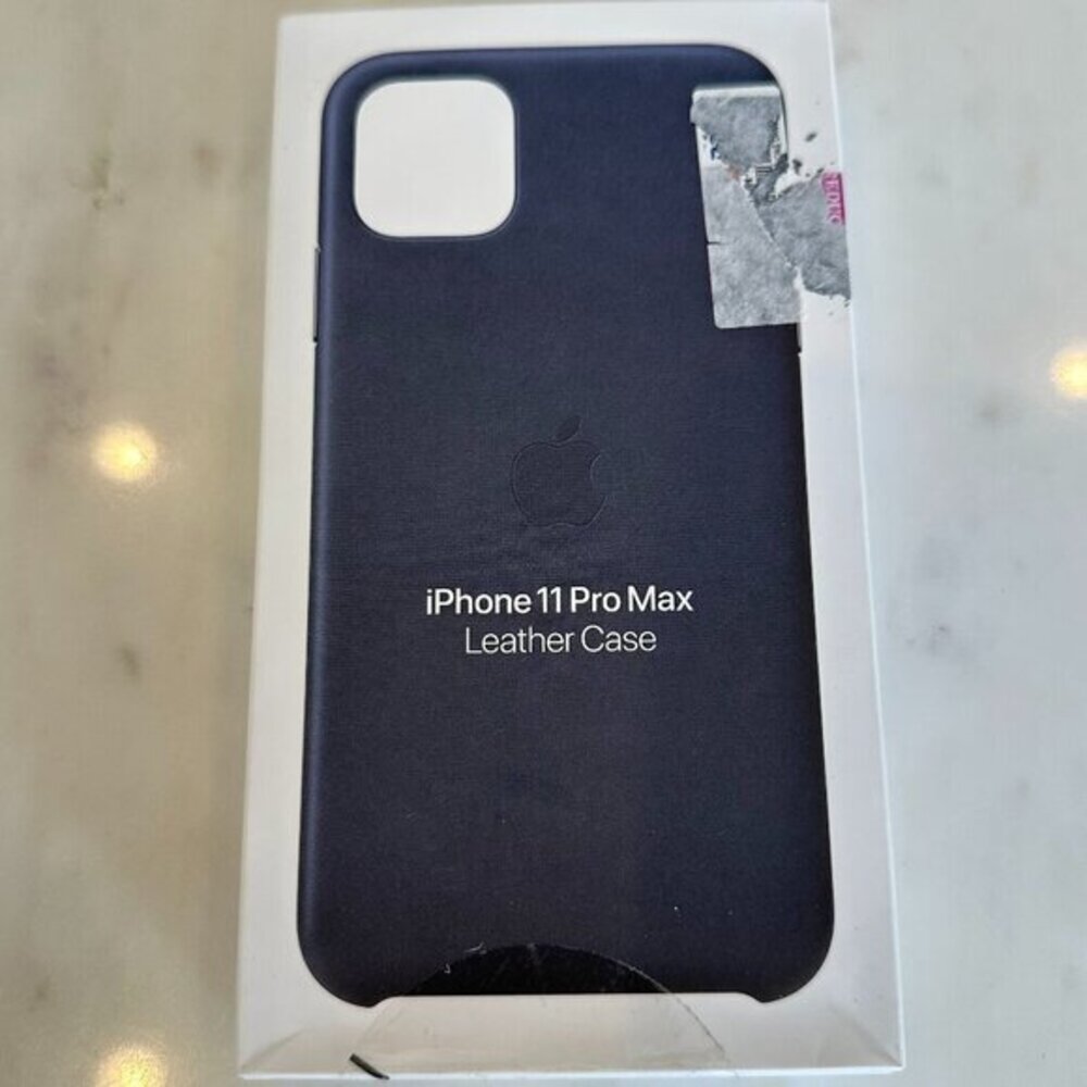 Apple iPhone 11 Pro Max Leather Phone Case Midnight‎ Blue NWT